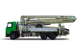 SEBHSA concrete pump on trucks